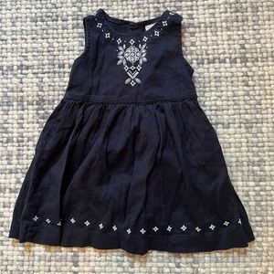 Carter’s | Black + White Baby Girl summer dress, buttons + belt | 12 months